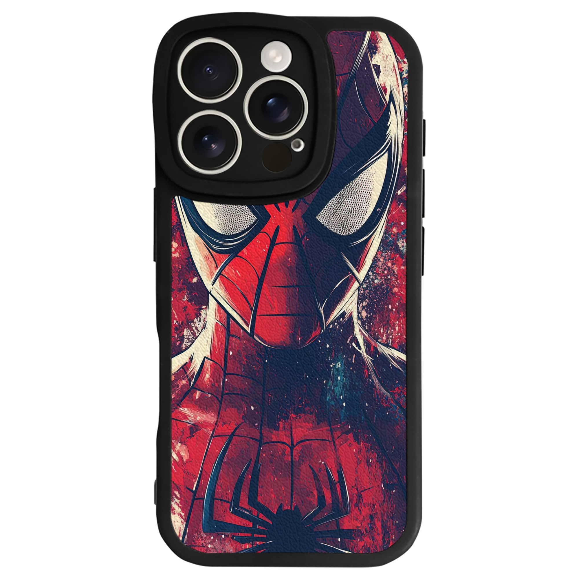 （画像用） Spider Man スパイダーマン 【iPhone 16シリーズ対応】シリコンスマホケース（レザー調） 材質：シリコン